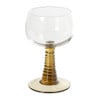 Wijnglas ribbel - bruin - 220 ml