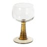 Wijnglas ribbel - bruin - 220 ml
