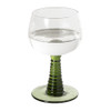 Wijnglas ribbel - groen - 220 ml