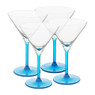 Cocktailglas colourful - 26 cl - blauw - set van 4