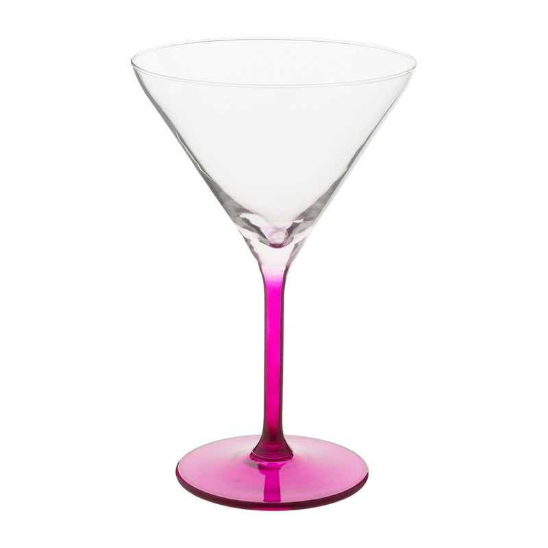 Noord West beven boog Cocktailglas colourful - 26 cl - roze - set van 4 | Xenos