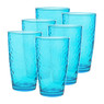 Longdrinkglas colourful - 49 cl - blauw - set van 6