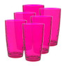 Longdrinkglas colourful - 49 cl - roze - set van 6