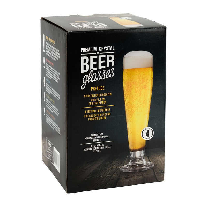 Set van 4 bierglazen Prelude - 30 cl