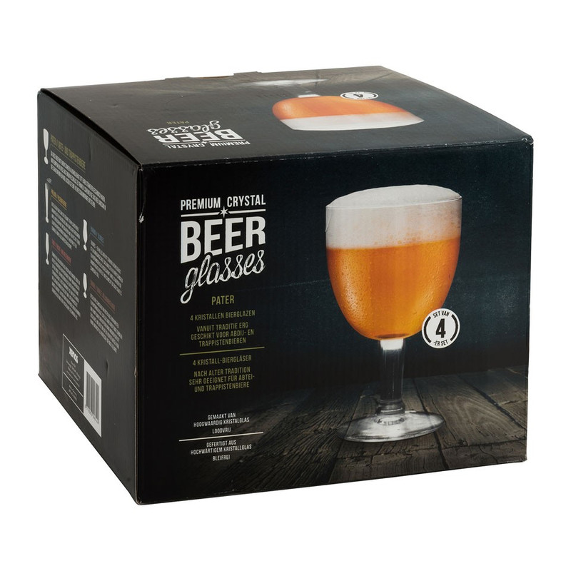 Bierglas pater - 33 cl - set van 4
