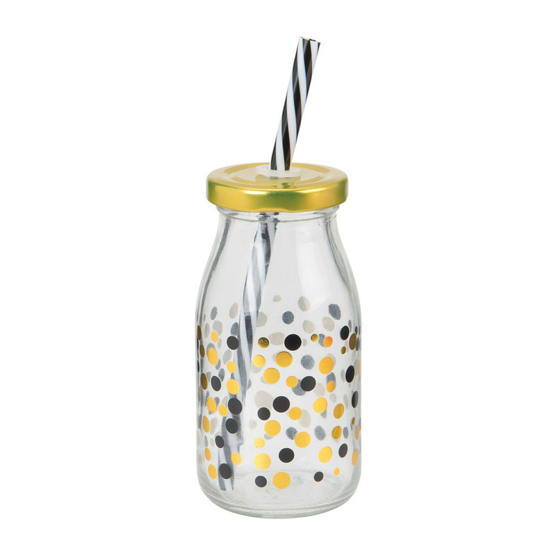 Limonadeflesje met rietje - 25 cl 