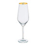Champagne flute - rand goud - 25 cl