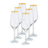 Champagne flute - rand goud - 25 cl