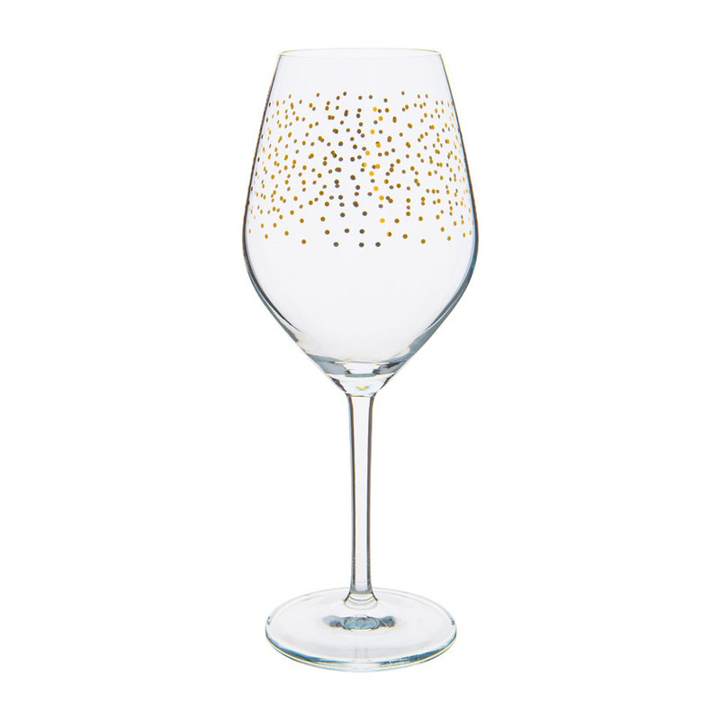 Wijnglas stip - goud - 40 cl