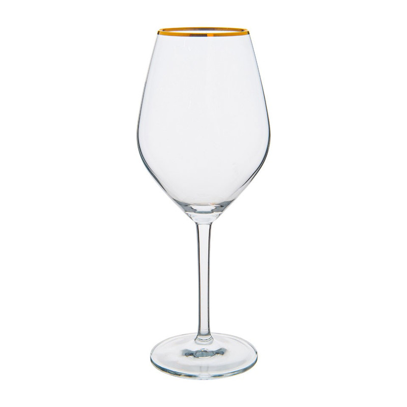 Wijnglas rand - goud -  40 cl