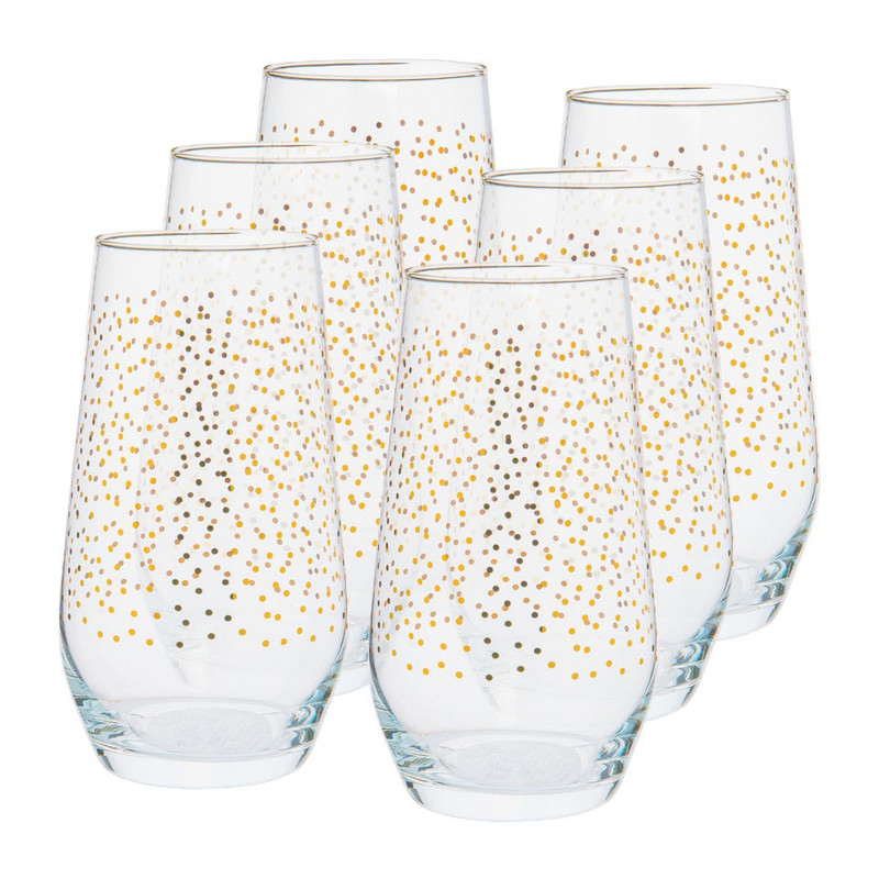 Waterglas stip - goud - 40 cl