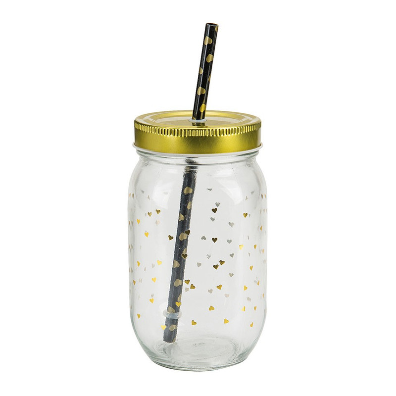 Mason jar hartjes - 50 cl 