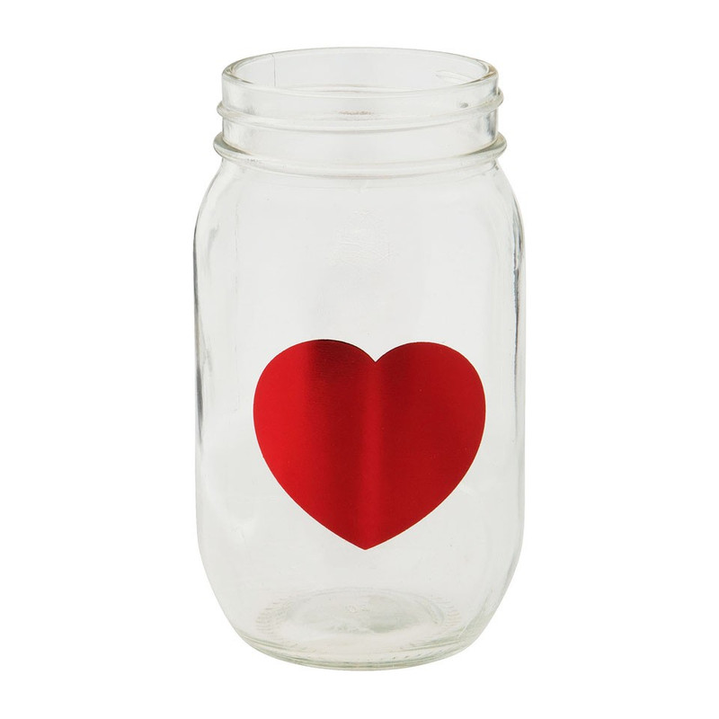 Mason jar duo - 50 cl - hart 