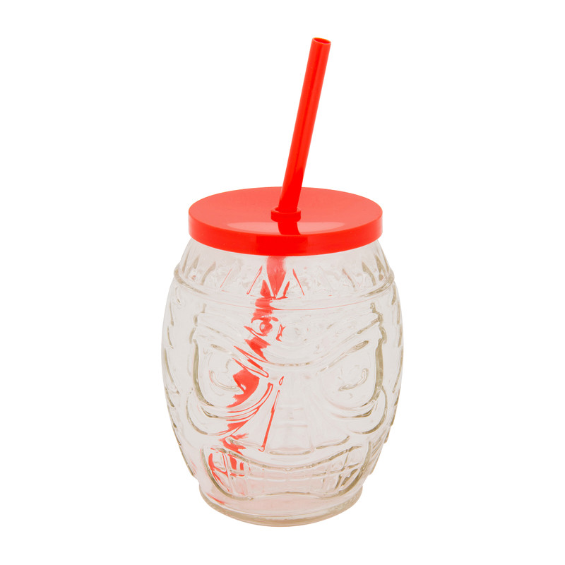 Mason jar tiki - rood