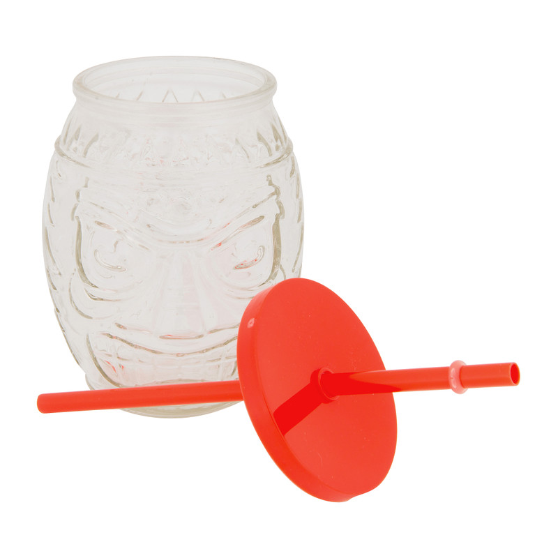Mason jar tiki - rood