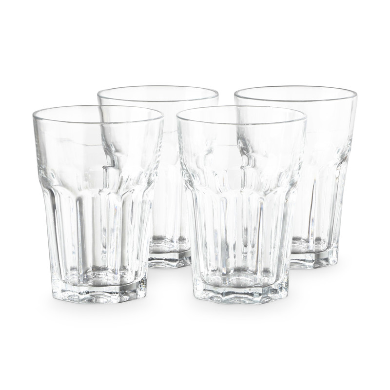 Drinkglazen zeskantig - set van 4 - 36 cl