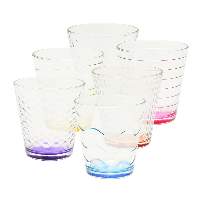 Chemicus Hilarisch bedriegen Excellent Houseware gekleurde glazen - 250 ml - set van 6 | Xenos