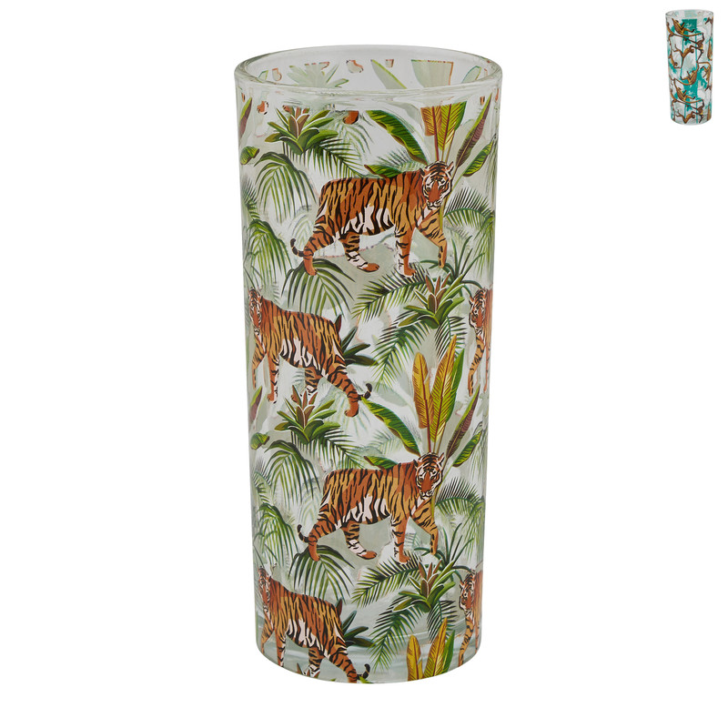 Drinkglas jungle - tijger/aap - 30 cl