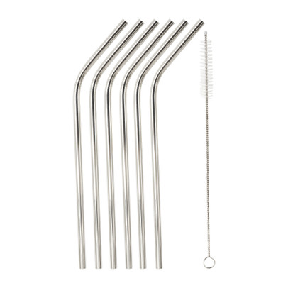 Rietjes RVS - zilver - set van 6 