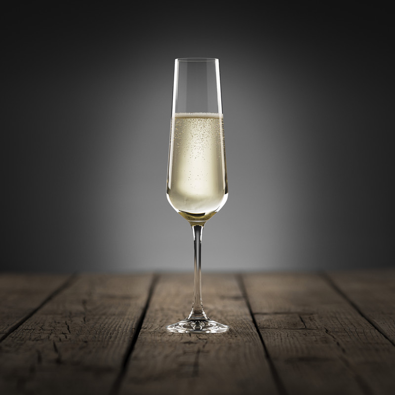 Champagneglas kristal - set van 4 - 200 ml