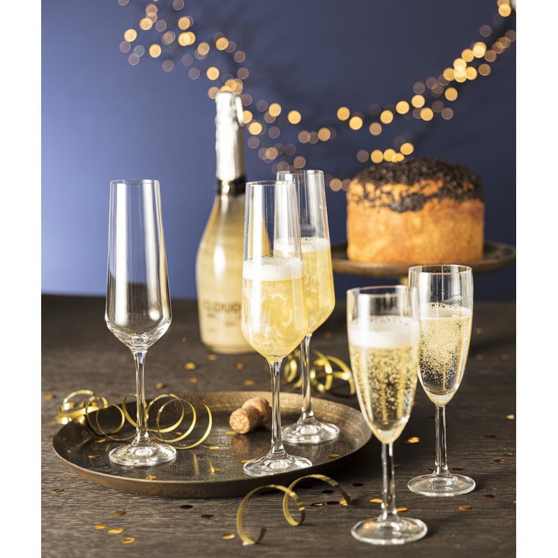 Champagneglas kristal - set van 4 - 200 ml