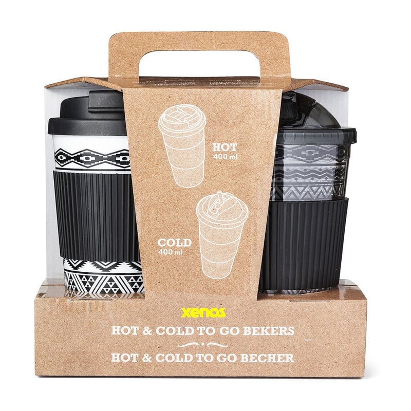 Giftset hot&cold drinks - zwart - set van 2