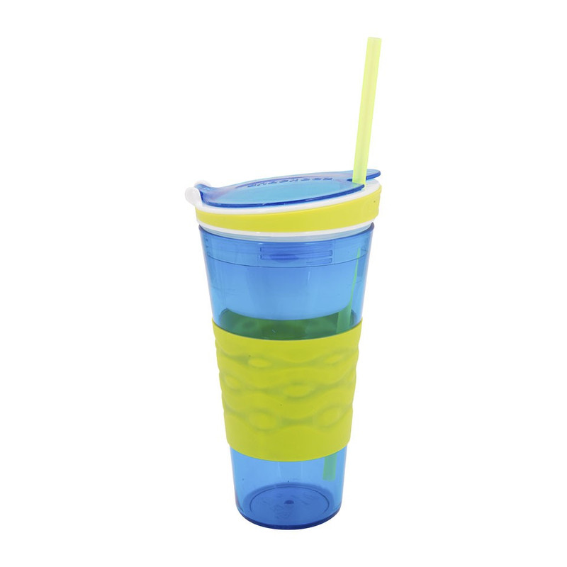 Snackeez snackbeker - 450 ml - blauw/groen