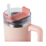 Drinkbeker thermo met draaideksel - roze - 600 ml
