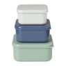 Opbergbakjes set van 3 - groen/blauw/grijs