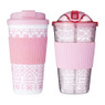 Giftset hot & cold to go drinks - roze - set van 2