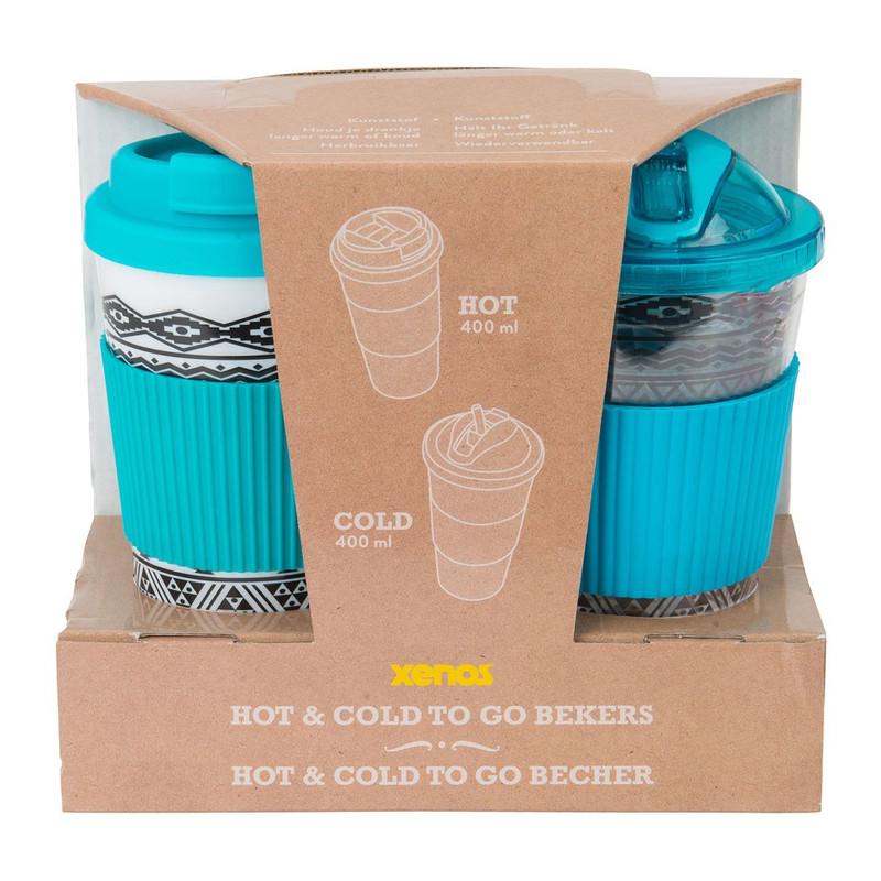 Giftset hot&cold drinks - blauw - set van 2