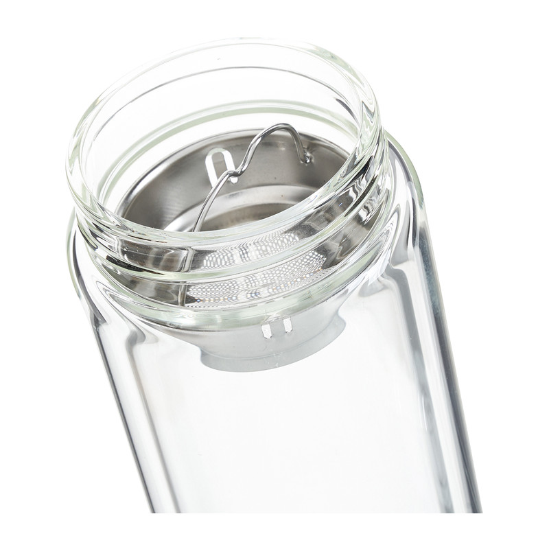 Uitsluiting multifunctioneel scherp Glazen fles - dubbelwandig - 400 ml | Xenos