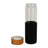 Drinkfles - bamboe dop - zwart