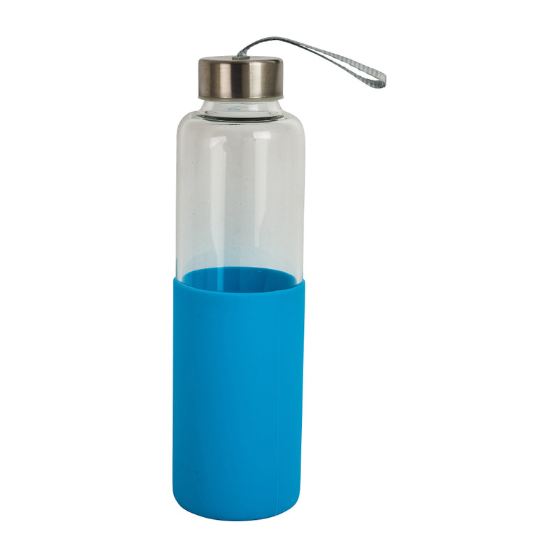 Drinkfles - glas - blauw