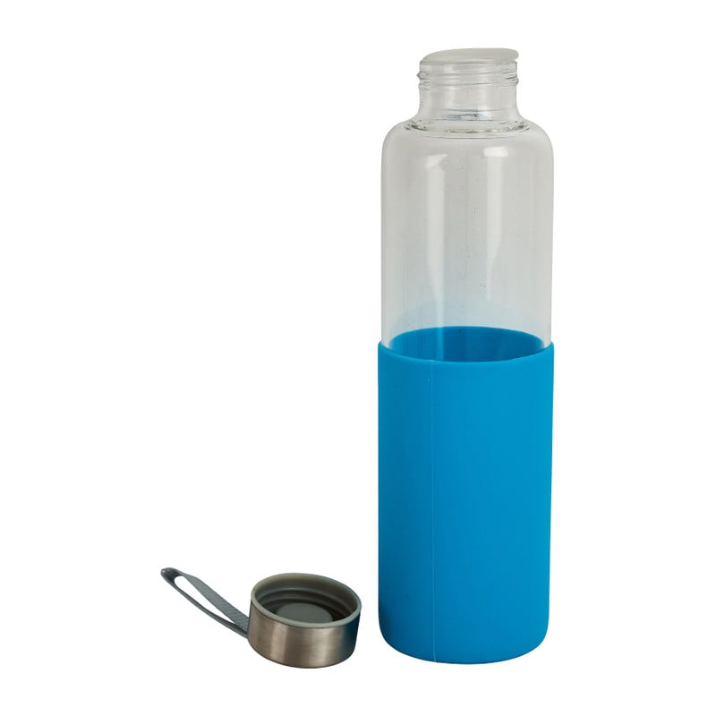 Drinkfles - glas - blauw