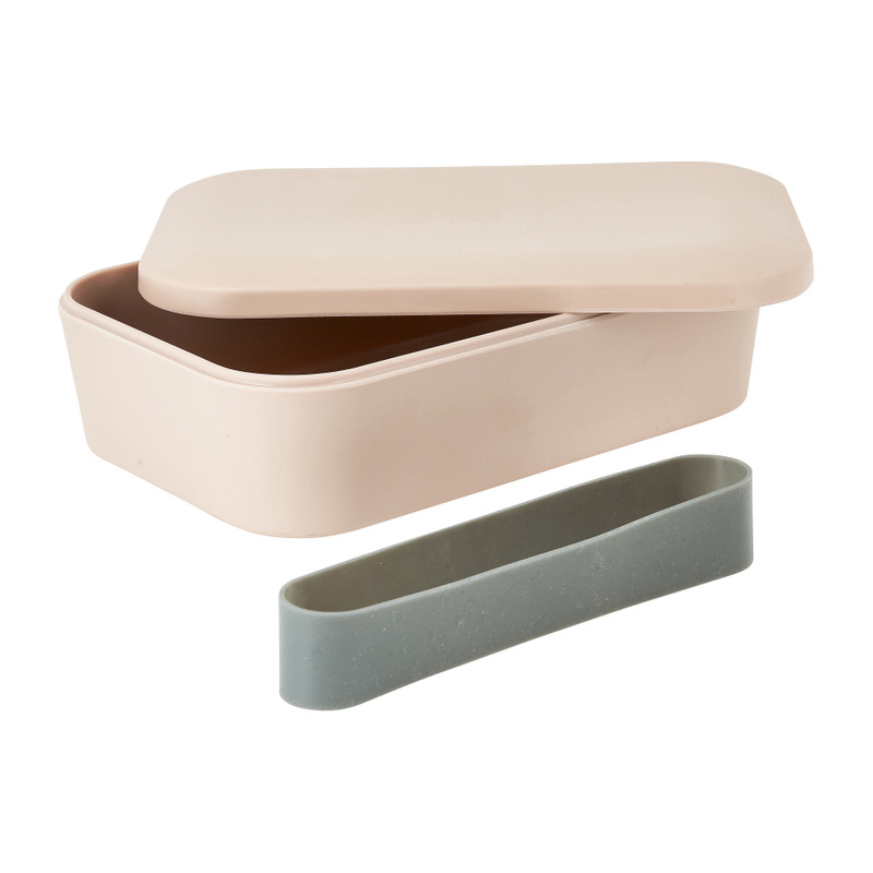 Broodtrommel - beige - 18,5x12,5 x 6,3 cm