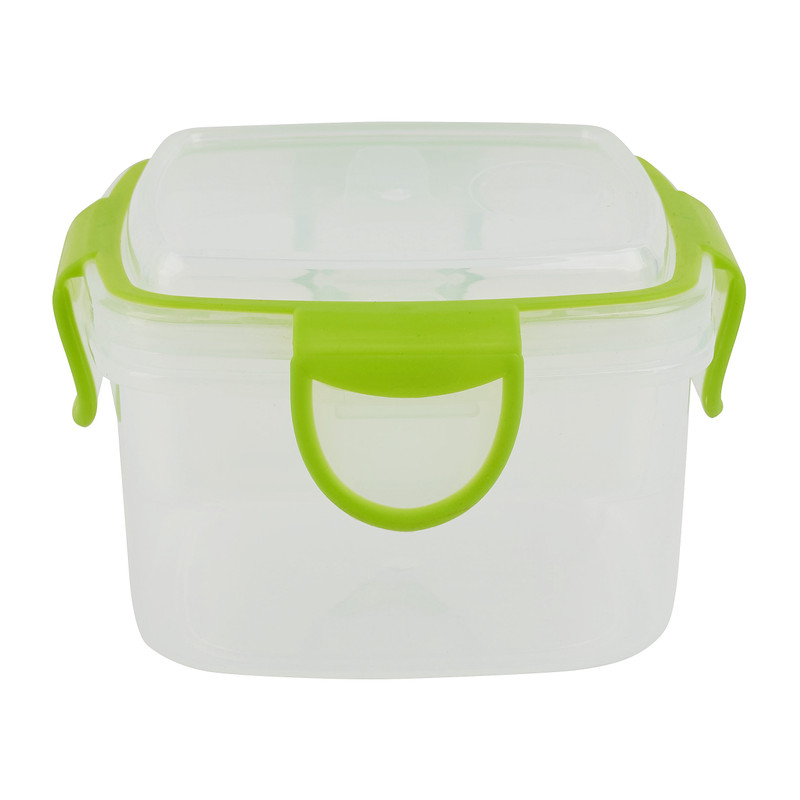 Snackbox 2-vaks - groen - 11x11x7.2 cm