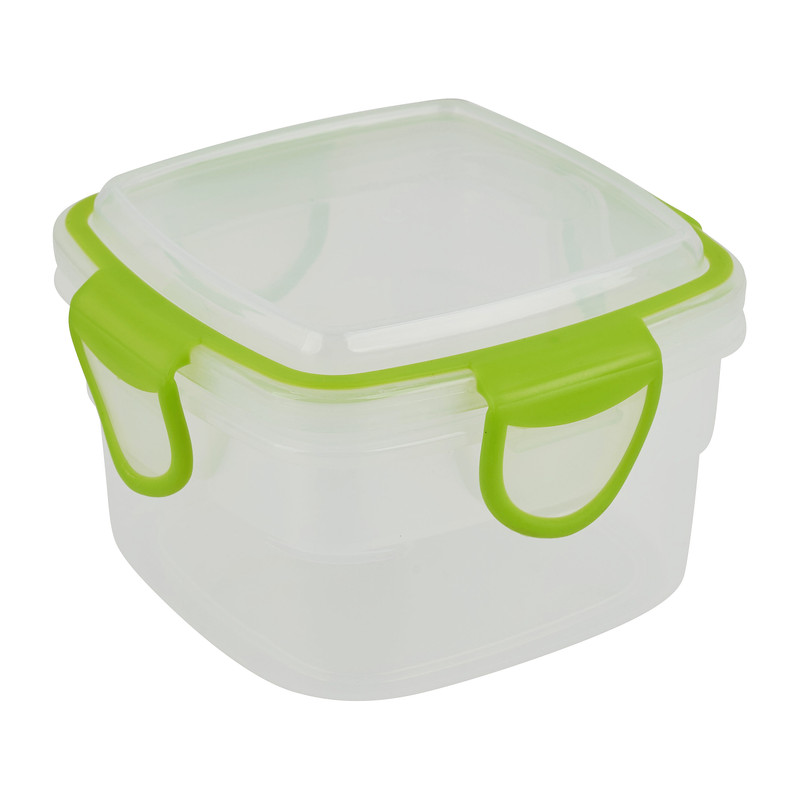 Snackbox 2-vaks - groen - 11x11x7.2 cm