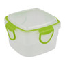 Snackbox 2-vaks - groen - 11x11x7.2 cm