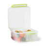 Snackbox 4-vaks met cupje - groen - 18x18x10 cm