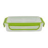 Snackbox 2-vaks - groen - 18x12x4.5 cm 