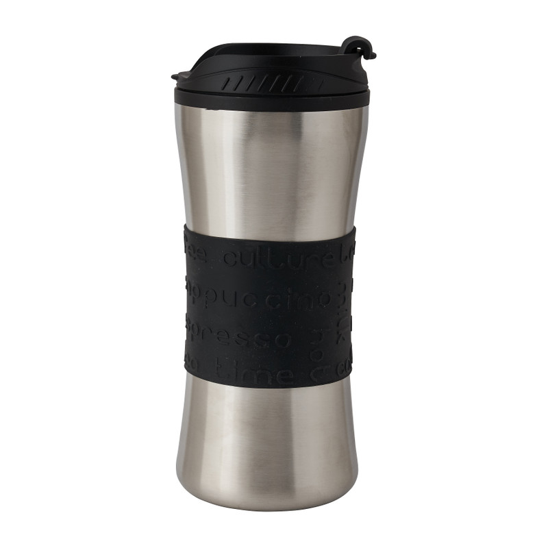 Reisbeker Hovac - 45 cl - zwart/rvs