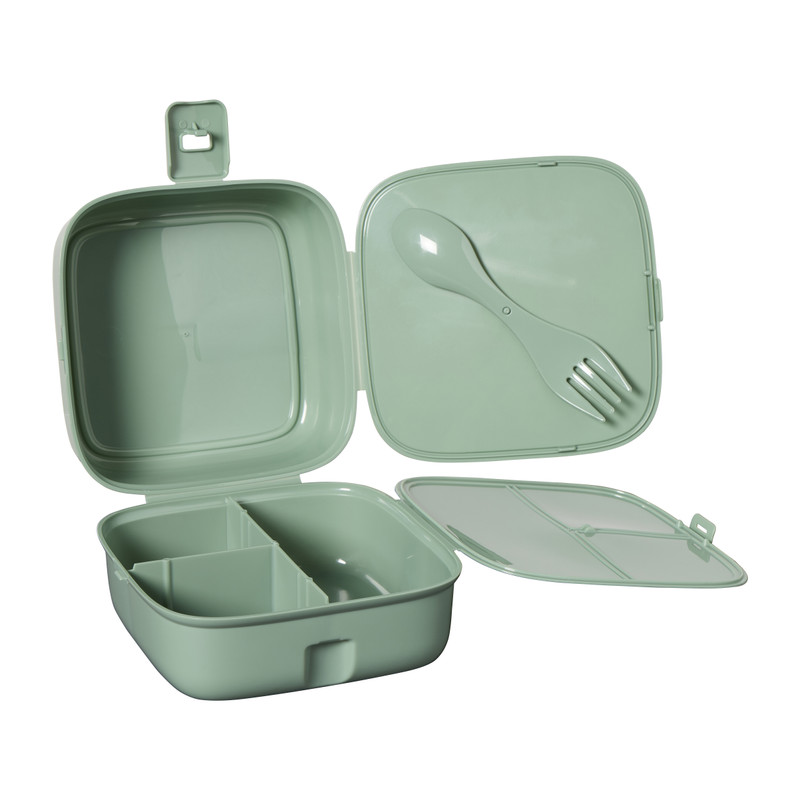 Lunchbox met spork - groen