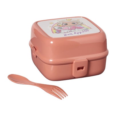 Lunchbox met spork - oranje