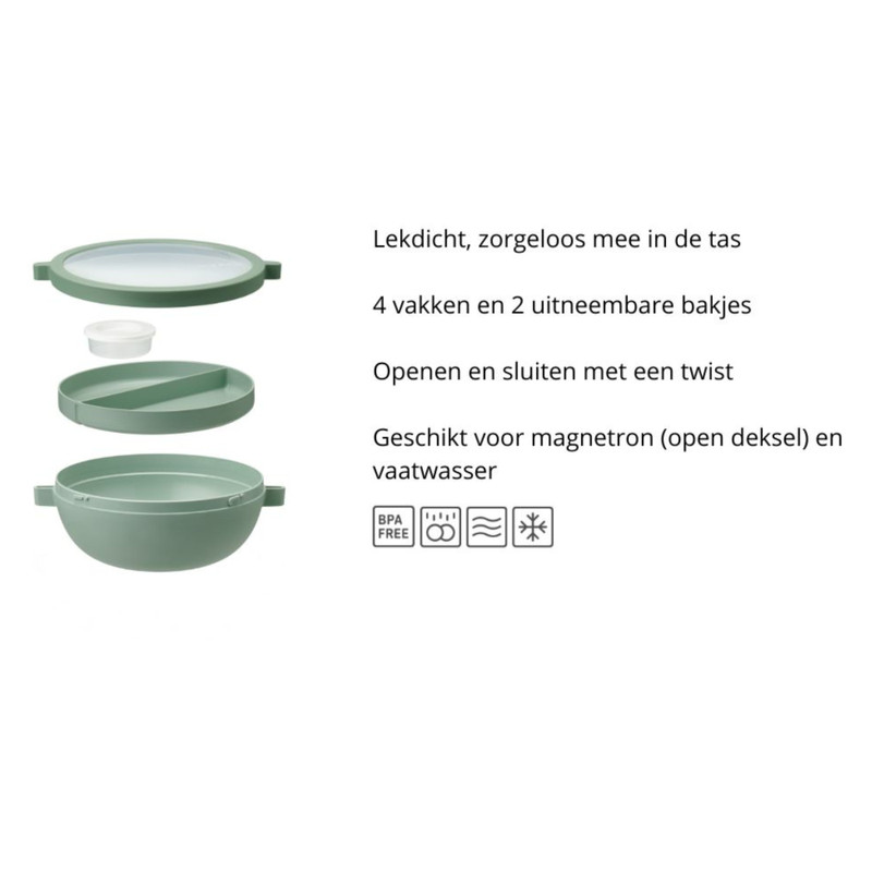 Mepal lunchbowl - lichtgroen - 8.5x24x20.7 cm