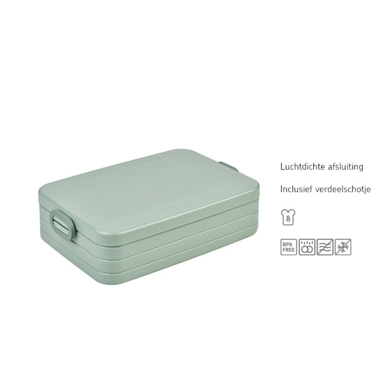 Mepal lunchbox groot - lichtgroen - 6.5x25.5x17 cm