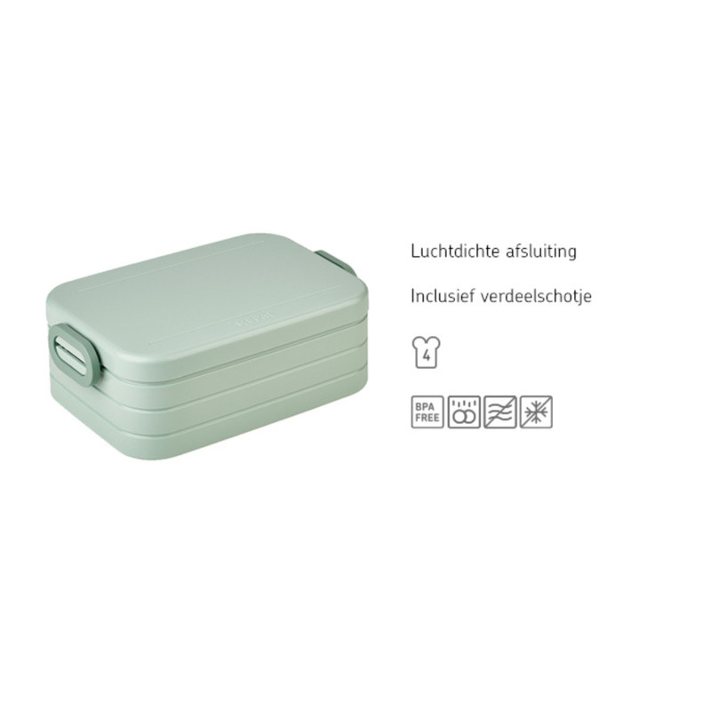 Mepal lunchbox middel - lichtgroen - 6.5x18x12 cm