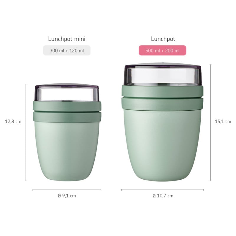 Mepal lunchpot - lichtgroen - 500 ml + 200 ml