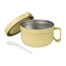 Lunchbox met lepel - diverse kleuren - 14.5x9.3 cm