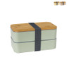 Lunchbox dubbel met bestek - diverse kleuren - 700 ml